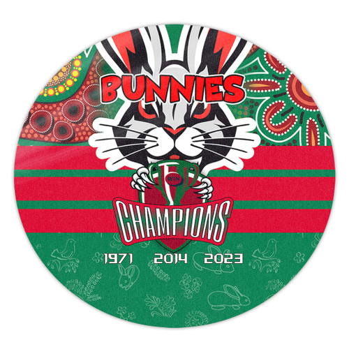 South Sydney Rabbitohs Round Rug Talent Win Games But Teamwork And Intelligence Win Championships With Aboriginal Style South Sydney Rabbitohs Round Rug Talent Win Games But Teamwork And Intelligence Win Championships With Aboriginal Style
