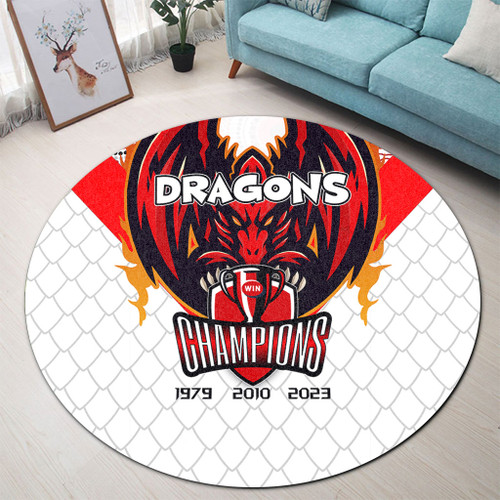 St. George Illawarra Dragons Round Rug Talent Win Games But Teamwork And Intelligence Win Championships With Aboriginal Style