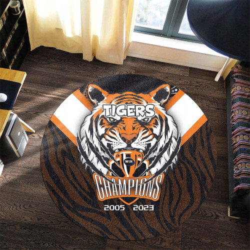Wests Tigers Round Rug Talent Win Games But Teamwork And Intelligence Win Championships With Aboriginal Style Wests Tigers Round Rug Talent Win Games But Teamwork And Intelligence Win Championships With Aboriginal Style