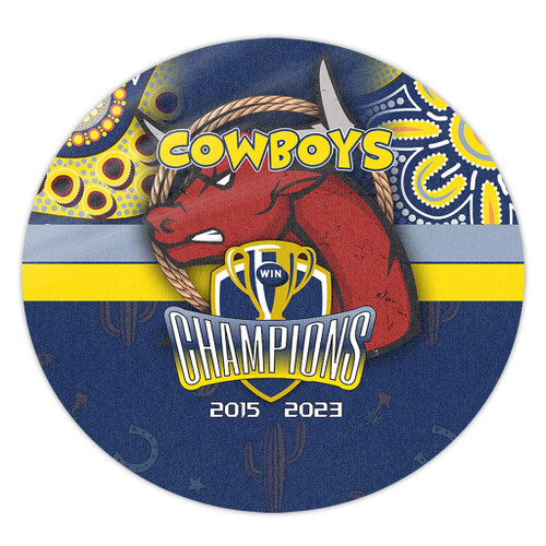 North Queensland Cowboys Round Rug Talent Win Games But Teamwork And Intelligence Win Championships With Aboriginal Style North Queensland Cowboys Round Rug Talent Win Games But Teamwork And Intelligence Win Championships With Aboriginal Style