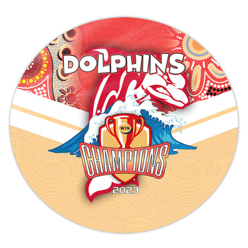 Redcliffe Dolphins Round Rug Talent Win Games But Teamwork And Intelligence Win Championships With Aboriginal Style