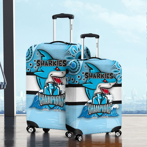 Cronulla-Sutherland Sharks Luggage Cover Talent Win Games But Teamwork And Intelligence Win Championships With Aboriginal Style