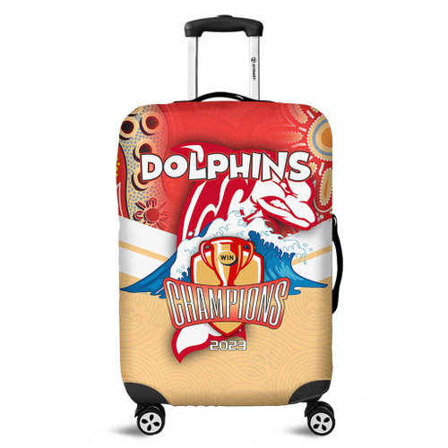 Redcliffe Dolphins Luggage Cover Talent Win Games But Teamwork And Intelligence Win Championships With Aboriginal Style Redcliffe Dolphins Luggage Cover Talent Win Games But Teamwork And Intelligence Win Championships With Aboriginal Style
