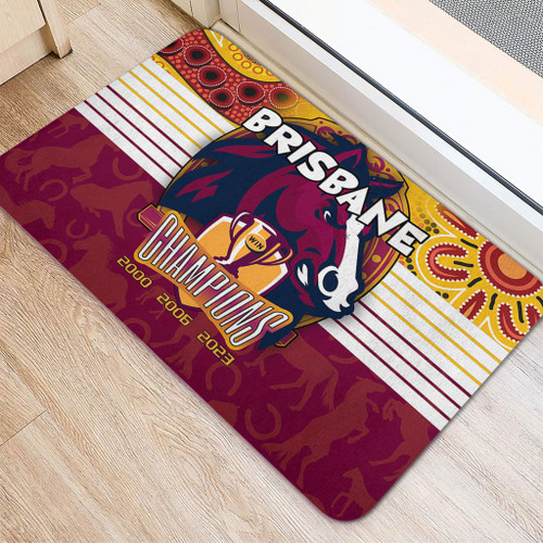 Brisbane Broncos Door Mat Talent Win Games But Teamwork And Intelligence Win Championships With Aboriginal Style Brisbane Broncos Door Mat Talent Win Games But Teamwork And Intelligence Win Championships With Aboriginal Style