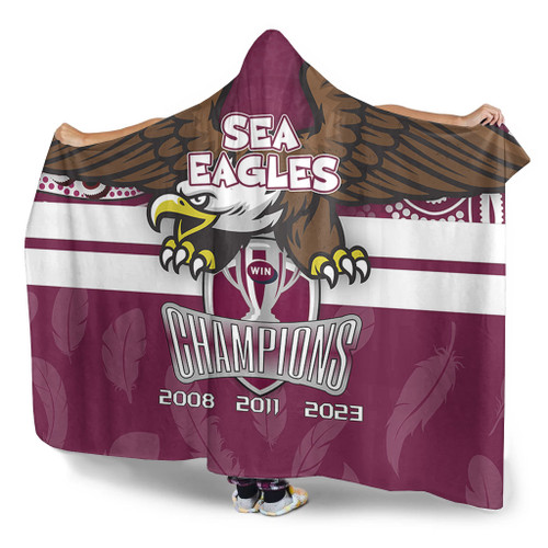 Manly Warringah Sea Eagles Hooded Blanket Talent Win Games But Teamwork And Intelligence Win Championships With Aboriginal Style