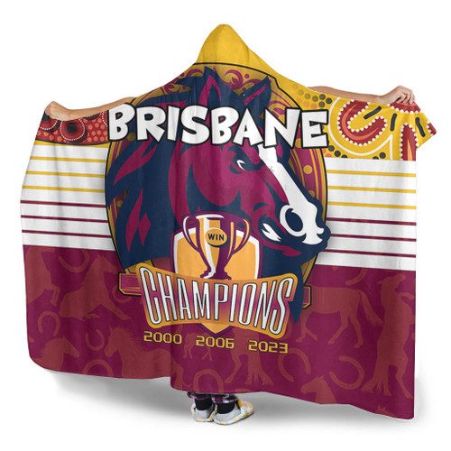 Brisbane Broncos Hooded Blanket Talent Win Games But Teamwork And Intelligence Win Championships With Aboriginal Style