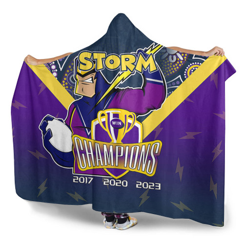 Melbourne Storm Hooded Blanket Talent Win Games But Teamwork And Intelligence Win Championships With Aboriginal Style