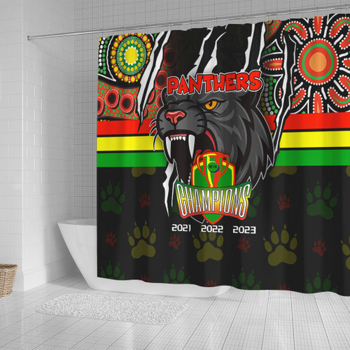 Penrith Panthers Shower Curtain Talent Win Games But Teamwork And Intelligence Win Championships With Aboriginal Style Penrith Panthers Shower Curtain Talent Win Games But Teamwork And Intelligence Win Championships With Aboriginal Style