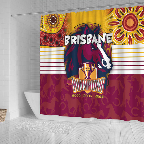 Brisbane Broncos Shower Curtain Talent Win Games But Teamwork And Intelligence Win Championships With Aboriginal Style Brisbane Broncos Shower Curtain Talent Win Games But Teamwork And Intelligence Win Championships With Aboriginal Style