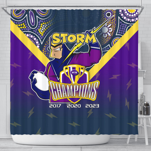 Melbourne Storm Shower Curtain Talent Win Games But Teamwork And Intelligence Win Championships With Aboriginal Style Melbourne Storm Shower Curtain Talent Win Games But Teamwork And Intelligence Win Championships With Aboriginal Style