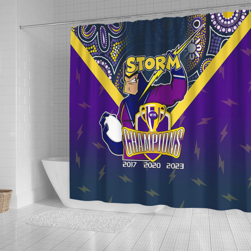Melbourne Storm Shower Curtain Talent Win Games But Teamwork And Intelligence Win Championships With Aboriginal Style Melbourne Storm Shower Curtain Talent Win Games But Teamwork And Intelligence Win Championships With Aboriginal Style