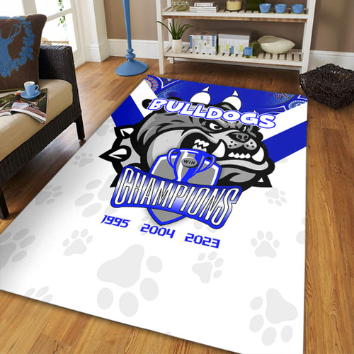 Canterbury-Bankstown Bulldogs Area Rug Talent Win Games But Teamwork And Intelligence Win Championships With Aboriginal Style