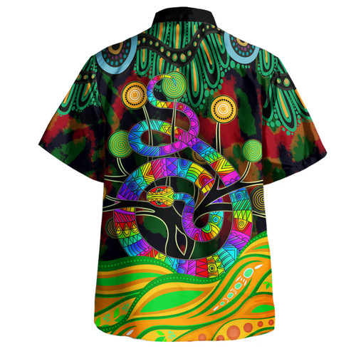Australia Hawaiian Shirt - Australia Rainbow Snake And Tree Aboriginal Style Australia Hawaiian Shirt - Australia Rainbow Snake And Tree Aboriginal Style