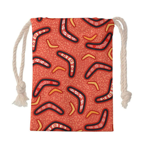 Australia Aboriginal Drawstring Bag - Aboriginal Boomerang Pattern Background Bag Australia Aboriginal Drawstring Bag - Aboriginal Boomerang Pattern Background Bag