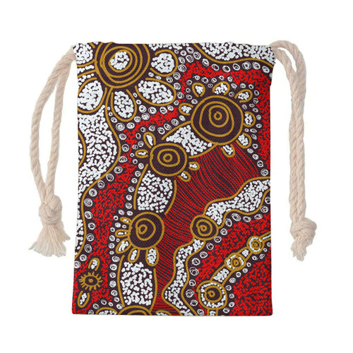 Australia Aboriginal Drawstring Bag - Aboriginal contemporary dot painting  Bag