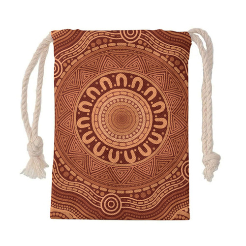 Australia Aboriginal Drawstring Bag - Pastel Aboriginal Patterns Bag Australia Aboriginal Drawstring Bag - Pastel Aboriginal Patterns Bag