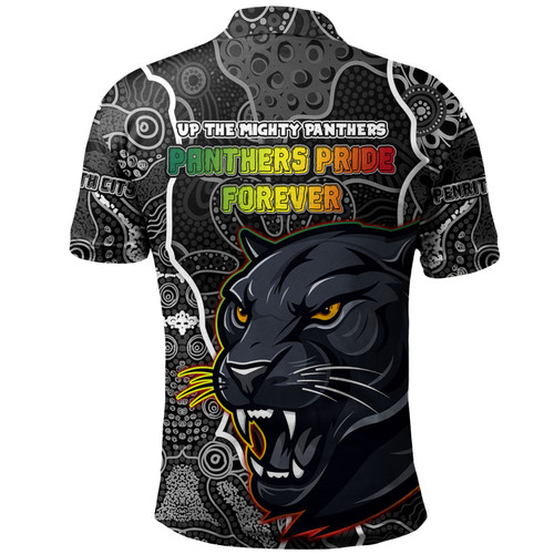 Penrith Panthers Grand Final Custom Polo Shirt - Custom Penrith Panthers With Contemporary Style Of Aboriginal Painting Polo Shirt Penrith Panthers Grand Final Custom Polo Shirt - Custom Penrith Panthers With Contemporary Style Of Aboriginal Painting Polo Shirt