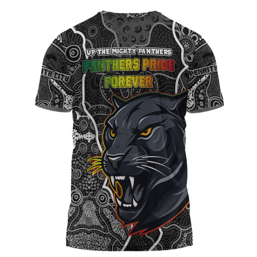 Penrith Panthers Grand Final Custom T-shirt - Custom Penrith Panthers With Contemporary Style Of Aboriginal Painting T-shirt Penrith Panthers Grand Final Custom T-shirt - Custom Penrith Panthers With Contemporary Style Of Aboriginal Painting T-shirt
