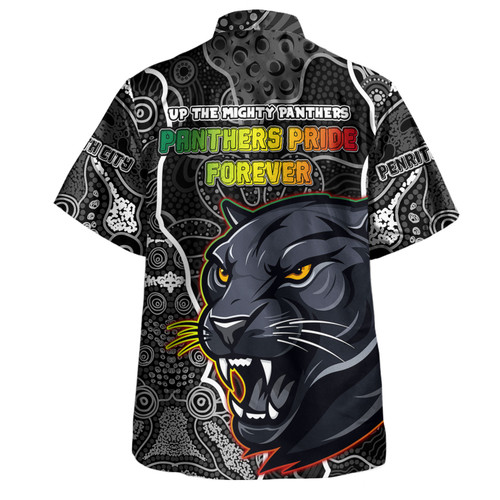 Penrith Panthers Grand Final Custom Hawaiian Shirt - Custom Penrith Panthers With Contemporary Style Of Aboriginal Painting Hawaiian Shirt Penrith Panthers Grand Final Custom Hawaiian Shirt - Custom Penrith Panthers With Contemporary Style Of Aboriginal Painting Hawaiian Shirt