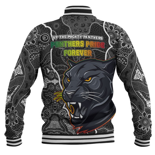 Penrith Panthers Grand Final Custom Baseball Jacket - Custom Penrith Panthers With Contemporary Style Of Aboriginal Painting Baseball Jacket Penrith Panthers Grand Final Custom Baseball Jacket - Custom Penrith Panthers With Contemporary Style Of Aboriginal Painting Baseball Jacket