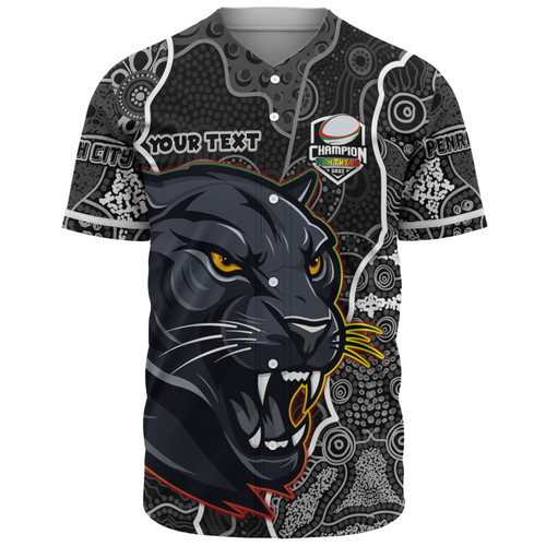 Penrith Panthers Grand Final Custom Baseball Shirt - Custom Penrith Panthers With Contemporary Style Of Aboriginal Painting Baseball Shirt Penrith Panthers Grand Final Custom Baseball Shirt - Custom Penrith Panthers With Contemporary Style Of Aboriginal Painting Baseball Shirt