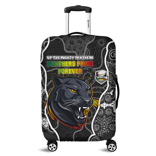 Penrith Panthers Grand Final Custom Luggage Cover - Custom Penrith Panthers With Contemporary Style Of Aboriginal Painting Luggage Cover Penrith Panthers Grand Final Custom Luggage Cover - Custom Penrith Panthers With Contemporary Style Of Aboriginal Painting Luggage Cover