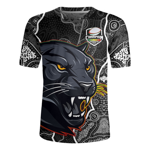 Penrith Panthers Grand Final Custom Rugby Jersey - Custom Penrith Panthers With Contemporary Style Of Aboriginal Painting Rugby Jersey