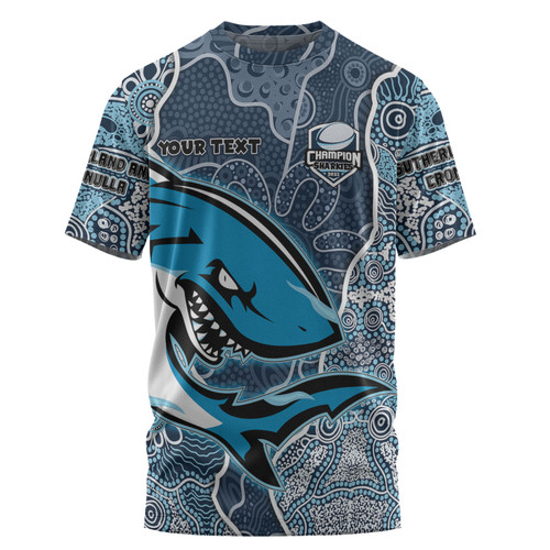 Cronulla-Sutherland Sharks Grand Final Custom T-shirt - Custom Sharks Painting T-shirt