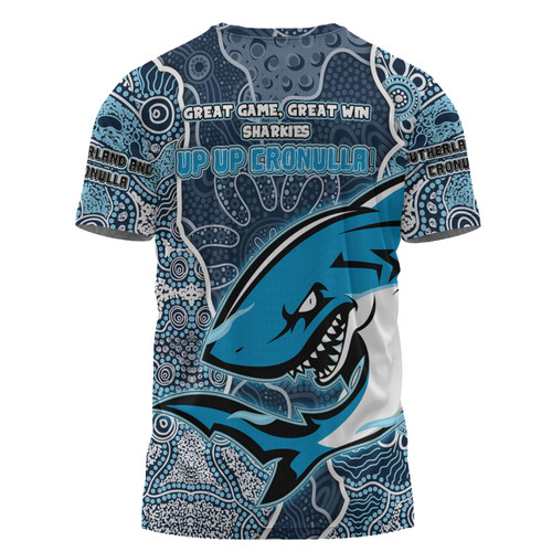 Cronulla-Sutherland Sharks Grand Final Custom T-shirt - Custom Sharks Painting T-shirt
