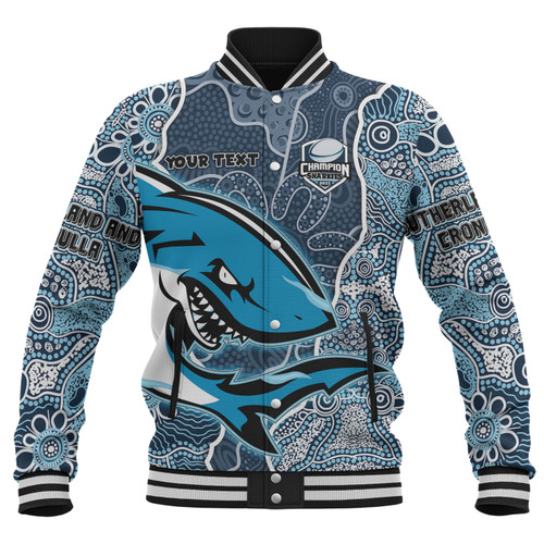 Cronulla-Sutherland Sharks Grand Final Custom Baseball Jacket - Custom Sharks Painting Baseball Jacket