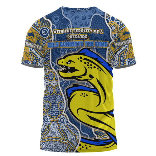 Parramatta Eels Grand Final Custom T-shirt - Custom Parramatta Eels With Contemporary Style Of Aboriginal Painting T-shirt Parramatta Eels Grand Final Custom T-shirt - Custom Parramatta Eels With Contemporary Style Of Aboriginal Painting T-shirt