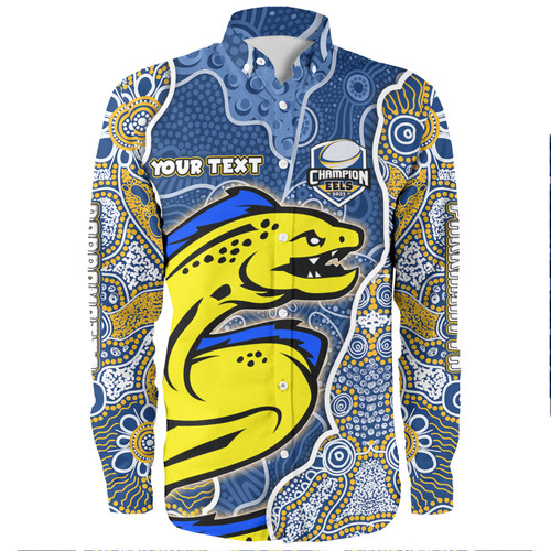 Parramatta Eels Grand Final Custom Long Sleeve Shirts - Custom Parramatta Eels With Contemporary Style Of Aboriginal Painting Long Sleeve Shirts Parramatta Eels Grand Final Custom Long Sleeve Shirts - Custom Parramatta Eels With Contemporary Style Of Aboriginal Painting Long Sleeve Shirts