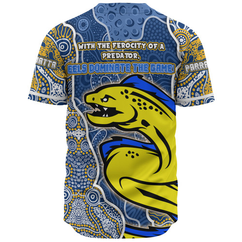 Parramatta Eels Grand Final Custom Baseball Shirt - Custom Parramatta Eels With Contemporary Style Of Aboriginal Painting Baseball Shirt Parramatta Eels Grand Final Custom Baseball Shirt - Custom Parramatta Eels With Contemporary Style Of Aboriginal Painting Baseball Shirt