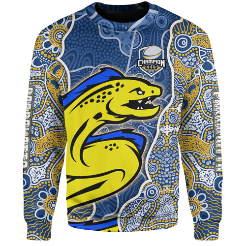 Parramatta Eels Grand Final Custom Sweatshirt - Custom Parramatta Eels With Contemporary Style Of Aboriginal Painting Sweatshirt