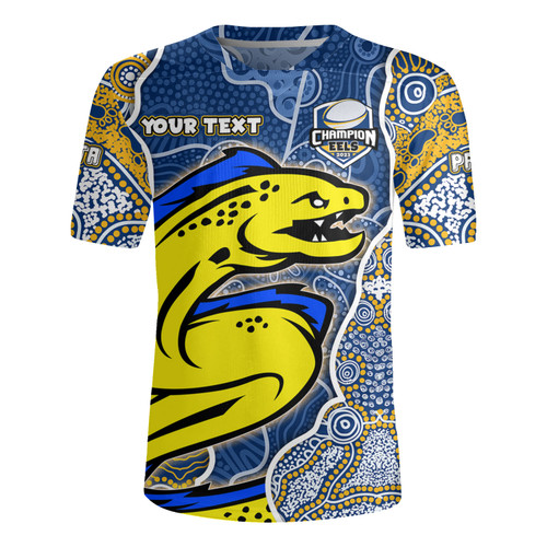 Parramatta Eels Grand Final Custom Rugby Jersey - Custom Parramatta Eels With Contemporary Style Of Aboriginal Painting Rugby Jersey Parramatta Eels Grand Final Custom Rugby Jersey - Custom Parramatta Eels With Contemporary Style Of Aboriginal Painting Rugby Jersey