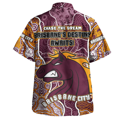 Brisbane Broncos Grand Final Custom Hawaiian Shirt - Custom Brisbane Broncos With Contemporary Style Of Aboriginal Painting  Hawaiian Shirt Brisbane Broncos Grand Final Custom Hawaiian Shirt - Custom Brisbane Broncos With Contemporary Style Of Aboriginal Painting  Hawaiian Shirt