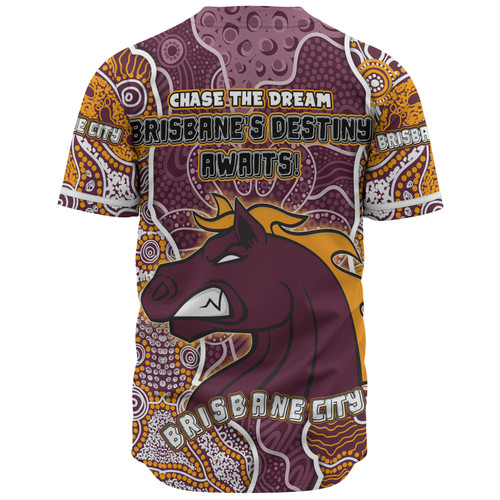 Brisbane Broncos Grand Final Custom Baseball Shirt - Custom Brisbane Broncos With Contemporary Style Of Aboriginal Painting  Baseball Shirt Brisbane Broncos Grand Final Custom Baseball Shirt - Custom Brisbane Broncos With Contemporary Style Of Aboriginal Painting  Baseball Shirt