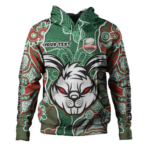South Sydney Rabbitohs Grand Final Custom Hoodie - Custom Rabbitohs With Contemporary Style Of Aboriginal Painting Hoodie South Sydney Rabbitohs Grand Final Custom Hoodie - Custom Rabbitohs With Contemporary Style Of Aboriginal Painting Hoodie