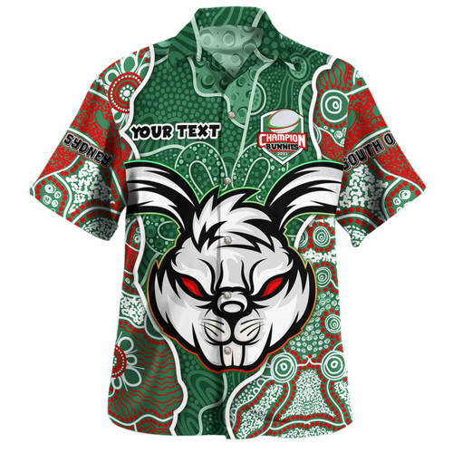 South Sydney Rabbitohs Grand Final Custom Hawaiian Shirt - Custom Rabbitohs With Contemporary Style Of Aboriginal Painting Hawaiian Shirt South Sydney Rabbitohs Grand Final Custom Hawaiian Shirt - Custom Rabbitohs With Contemporary Style Of Aboriginal Painting Hawaiian Shirt