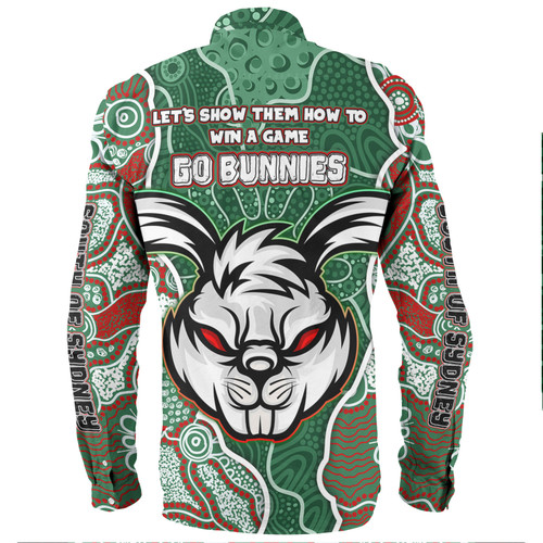 South Sydney Rabbitohs Grand Final Custom Long Sleeve Shirts - Custom Rabbitohs With Contemporary Style Of Aboriginal Painting Long Sleeve Shirts South Sydney Rabbitohs Grand Final Custom Long Sleeve Shirts - Custom Rabbitohs With Contemporary Style Of Aboriginal Painting Long Sleeve Shirts