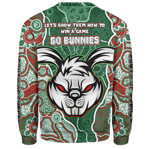 South Sydney Rabbitohs Grand Final Custom Sweatshirt - Custom Rabbitohs With Contemporary Style Of Aboriginal Painting Sweatshirt South Sydney Rabbitohs Grand Final Custom Sweatshirt - Custom Rabbitohs With Contemporary Style Of Aboriginal Painting Sweatshirt