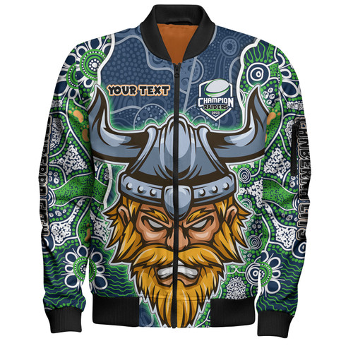 Canberra Raiders Grand Final Custom Bomber Jacket - Custom Raiders Contemporary Style Of Aboriginal Painting Bomber Jacket Canberra Raiders Grand Final Custom Bomber Jacket - Custom Raiders Contemporary Style Of Aboriginal Painting Bomber Jacket