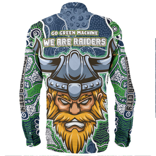Canberra Raiders Grand Final Custom Long Sleeve Shirts - Custom Raiders Contemporary Style Of Aboriginal Painting Long Sleeve Shirts Canberra Raiders Grand Final Custom Long Sleeve Shirts - Custom Raiders Contemporary Style Of Aboriginal Painting Long Sleeve Shirts