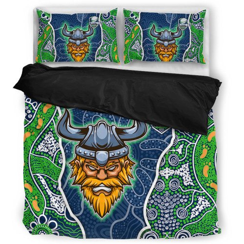 Canberra Raiders Grand Final Custom Bedding Set - Custom Raiders Contemporary Style Of Aboriginal Painting Bedding Set Canberra Raiders Grand Final Custom Bedding Set - Custom Raiders Contemporary Style Of Aboriginal Painting Bedding Set