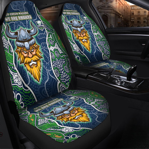 Canberra Raiders Grand Final Custom Car Seat Covers - Custom Raiders Contemporary Style Of Aboriginal Painting Car Seat Covers Canberra Raiders Grand Final Custom Car Seat Covers - Custom Raiders Contemporary Style Of Aboriginal Painting Car Seat Covers