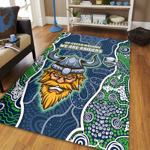 Canberra Raiders Grand Final Custom Area Rug - Custom Raiders Contemporary Style Of Aboriginal Painting Area Rug Canberra Raiders Grand Final Custom Area Rug - Custom Raiders Contemporary Style Of Aboriginal Painting Area Rug