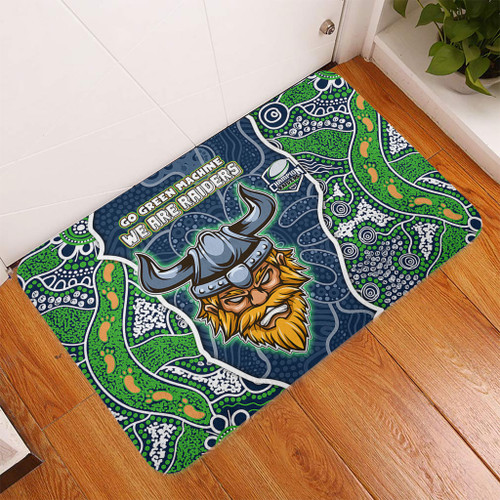 Canberra Raiders Grand Final Custom Door Mat - Custom Raiders Contemporary Style Of Aboriginal Painting Door Mat Canberra Raiders Grand Final Custom Door Mat - Custom Raiders Contemporary Style Of Aboriginal Painting Door Mat