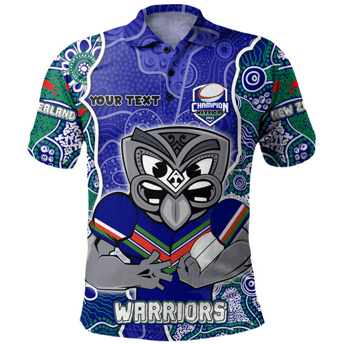New Zealand Warriors Grand Final Custom Polo Shirt - Custom New Zealand Warriors With Contemporary Style Of Aboriginal Painting  Polo Shirt New Zealand Warriors Grand Final Custom Polo Shirt - Custom New Zealand Warriors With Contemporary Style Of Aboriginal Painting  Polo Shirt