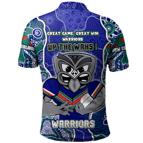 New Zealand Warriors Grand Final Custom Polo Shirt - Custom New Zealand Warriors With Contemporary Style Of Aboriginal Painting  Polo Shirt New Zealand Warriors Grand Final Custom Polo Shirt - Custom New Zealand Warriors With Contemporary Style Of Aboriginal Painting  Polo Shirt