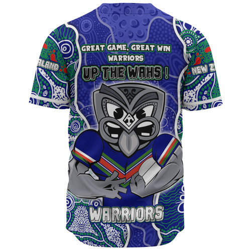 New Zealand Warriors Grand Final Custom Baseball Shirt - Custom New Zealand Warriors With Contemporary Style Of Aboriginal Painting  Baseball Shirt New Zealand Warriors Grand Final Custom Baseball Shirt - Custom New Zealand Warriors With Contemporary Style Of Aboriginal Painting  Baseball Shirt